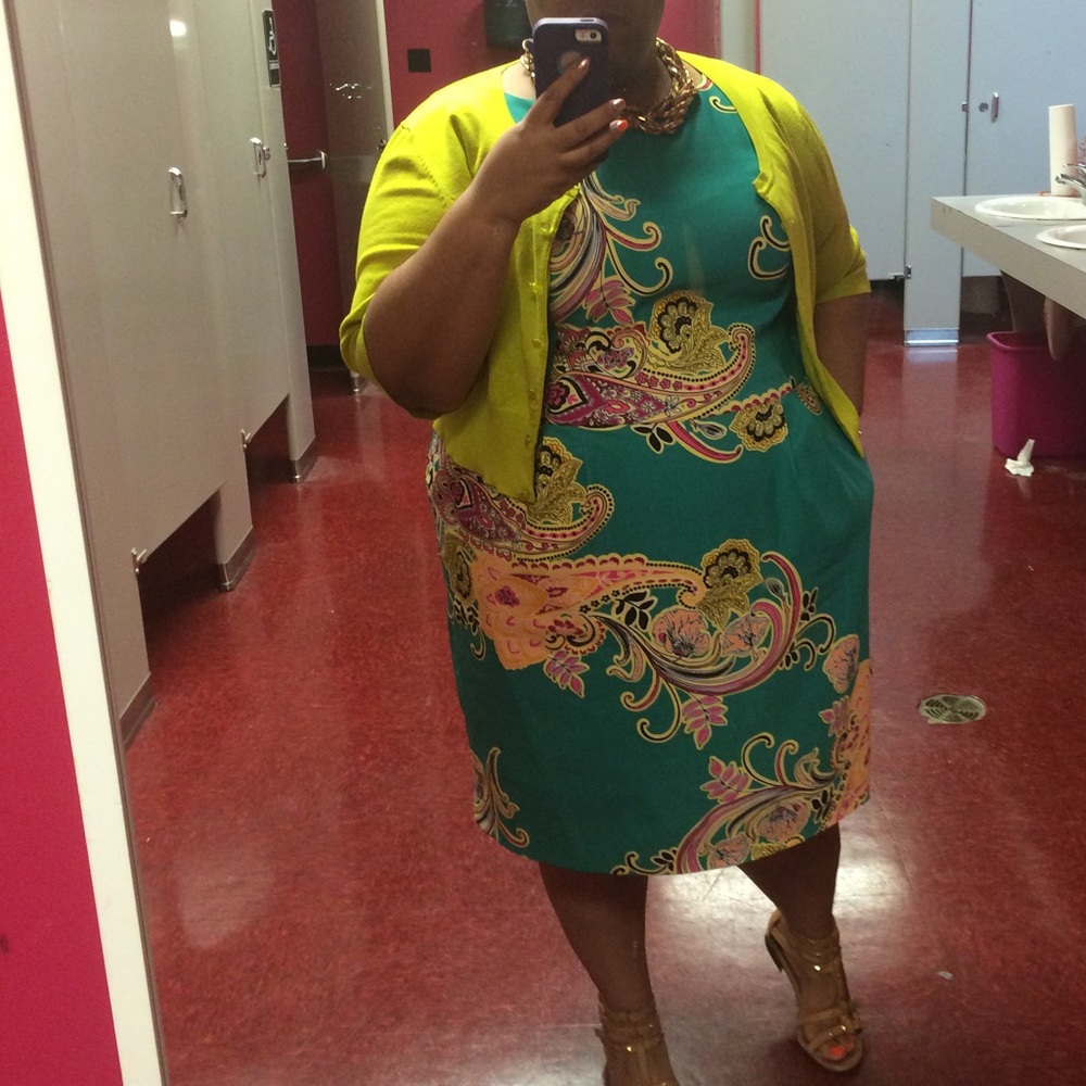 Multicolored Sheath Dress - Picture 2 of 5